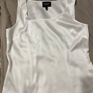 St. John Caviar ivory silky tank.